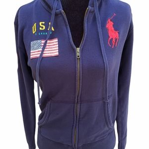Vintage Polo Ralph Lauren Navy Sweatshirt Hoodie